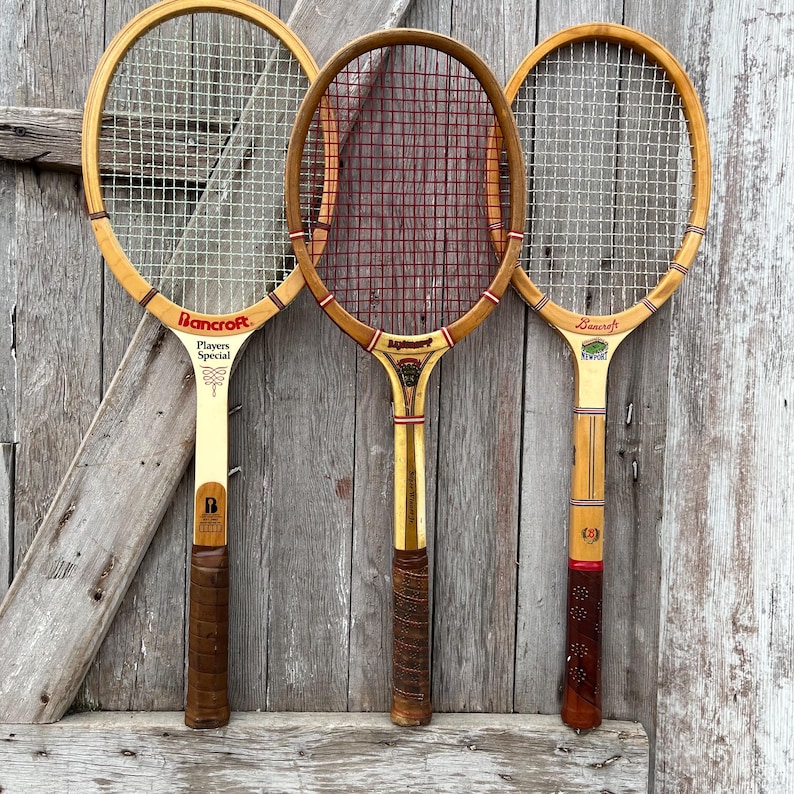 All Wood Racket Wood Tennis Rackets Slazenger Demon Bancroft Newport Wilson Dunlop Wood ...
