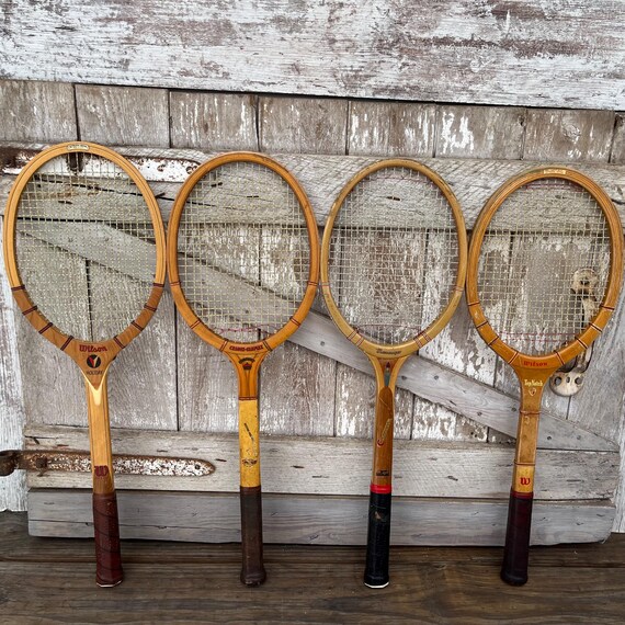 Raquette De Tennis Vintage Wilson 'Premier' En Bois - Ancienne, Pour Collection Ou Affichage