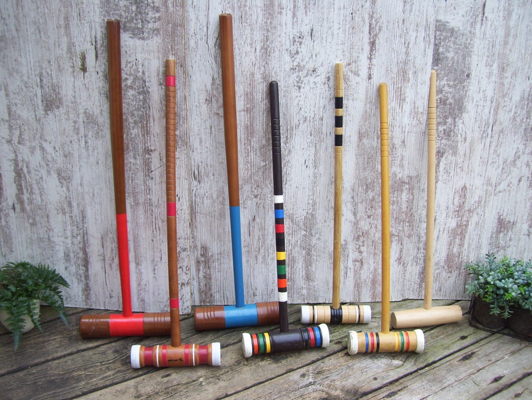 Vintage Wood Croquet Mallet Cosplay Heathers Sportcraft South Bend Lawn