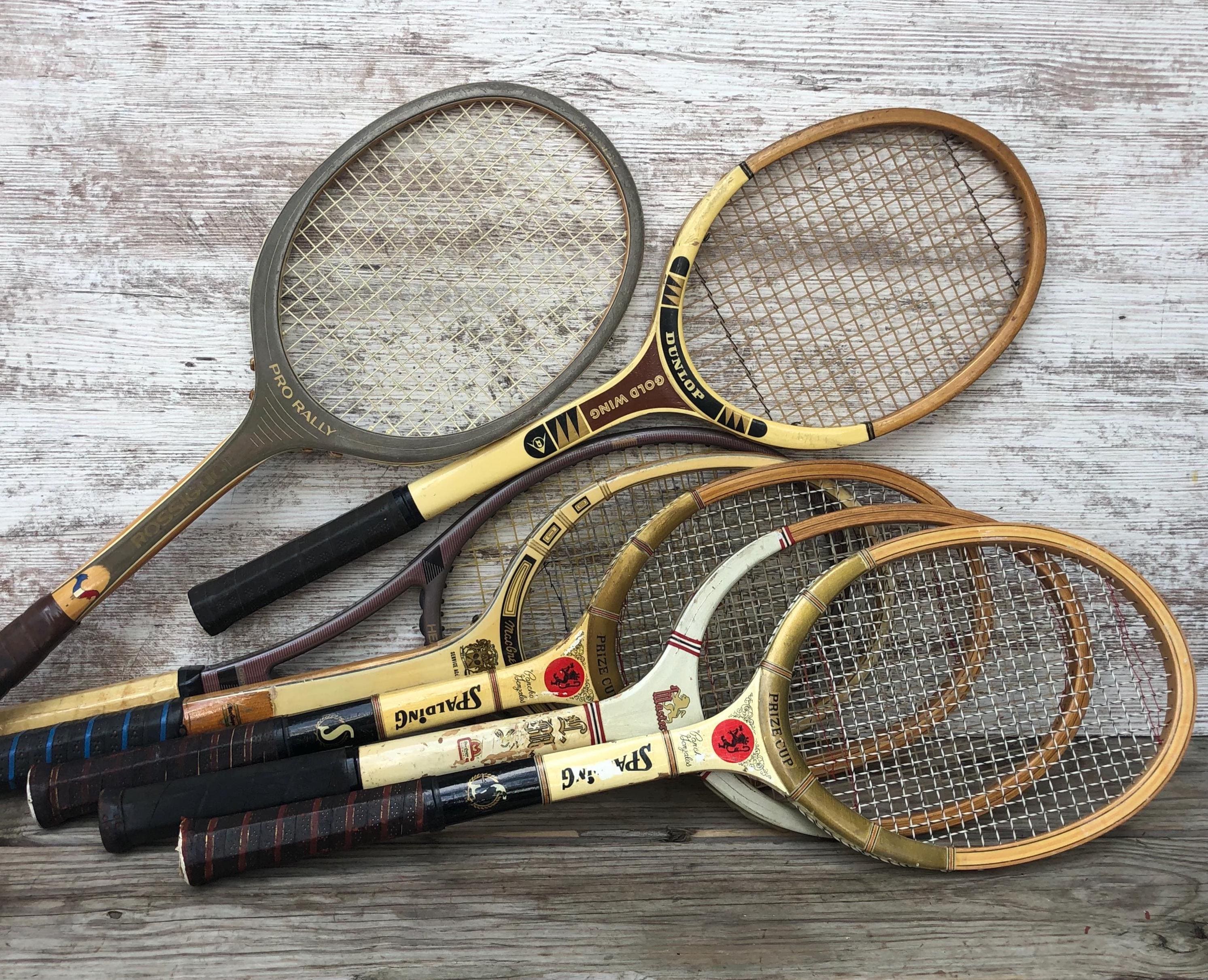 Wood Tennis Racquet Dunlop International Rossignol GOLD GLAM Pancho Gonzales Spalding MacGregor Wooden Tennis Rackets 36B