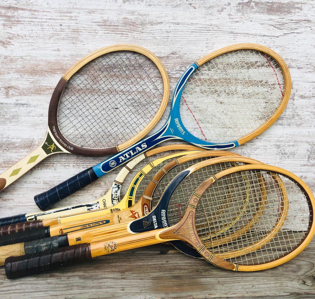 Wood Tennis Rackets Wilson Champ Davis TAD Imperial Regent Atlas All ...