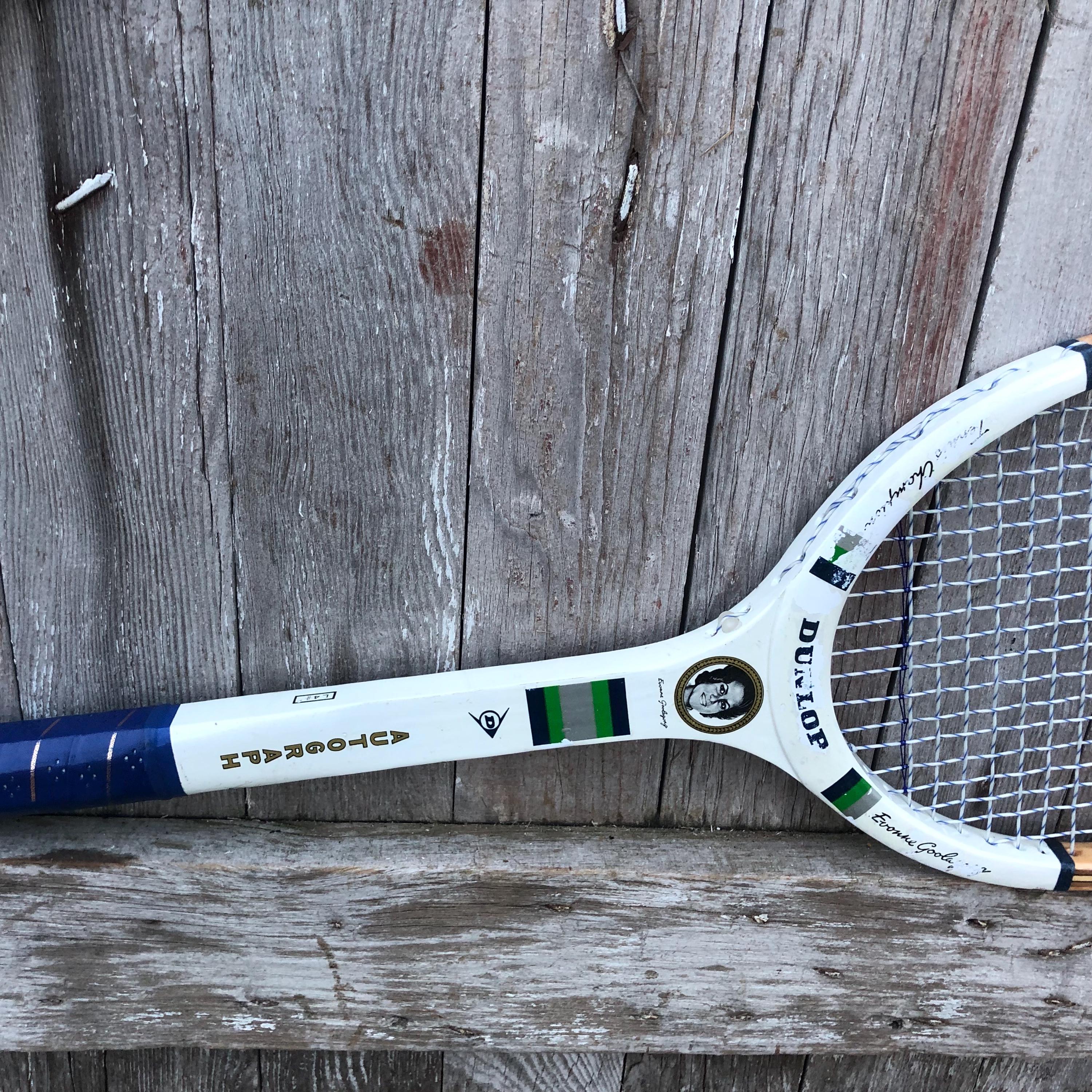 Raquette De Tennis Ancienne Dunlop – Modèle Evonne Goolagong – Signée