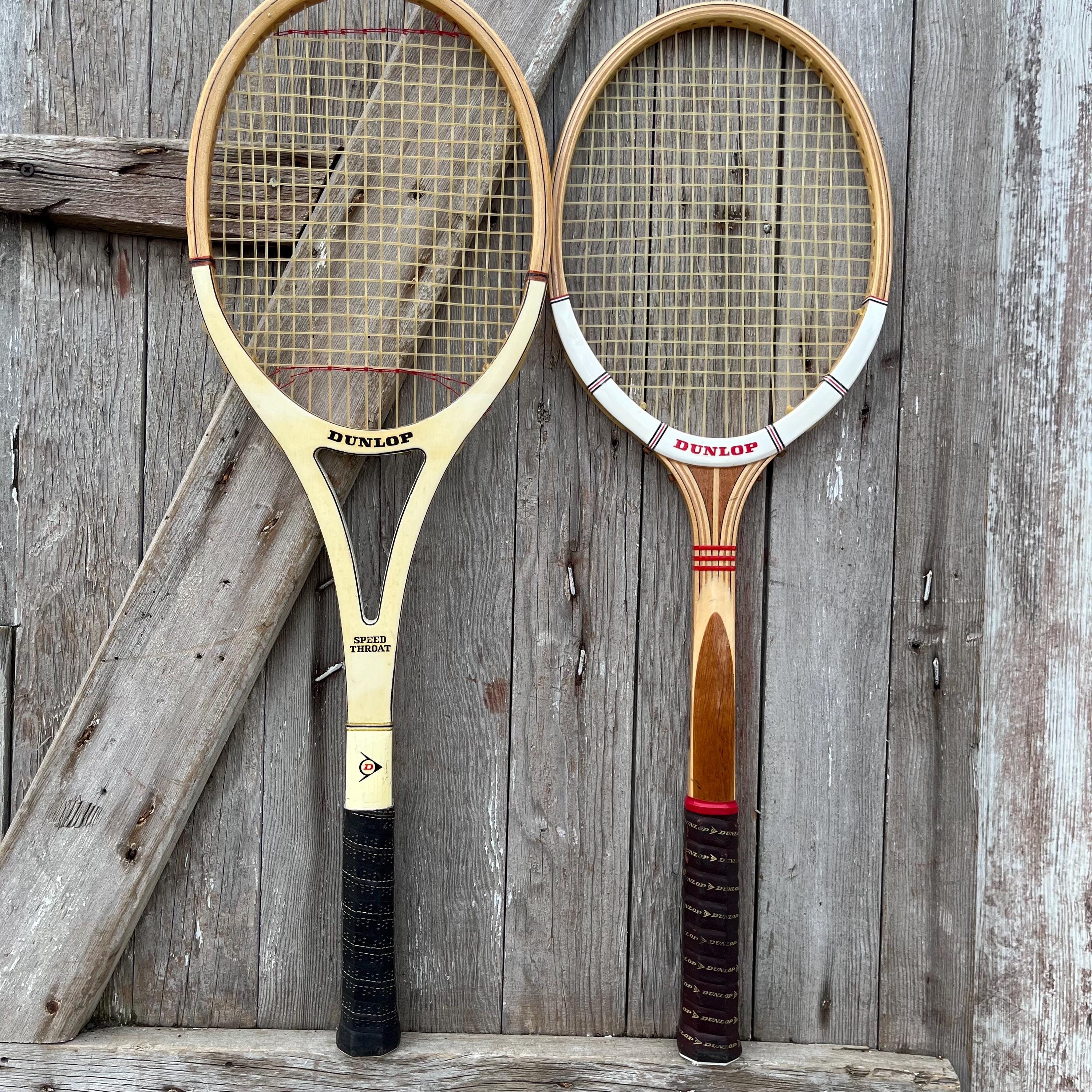 Wood Tennis Rackets Slazenger Demon Bancroft Newport Wilson Dunlop Wood ...