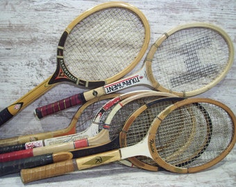 Wood Tennis Racquet Wilson Advantage Davis Tad Blackstreak All Pro Service Rustic BROKEN STRINGS Wooden Tennis Rackets 36