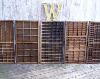 Hamilton Printers Drawer Letterpress Wood Sections Display Primitive Wooden Printers Tray Typeset Letter Press YOUR PICK Vegas