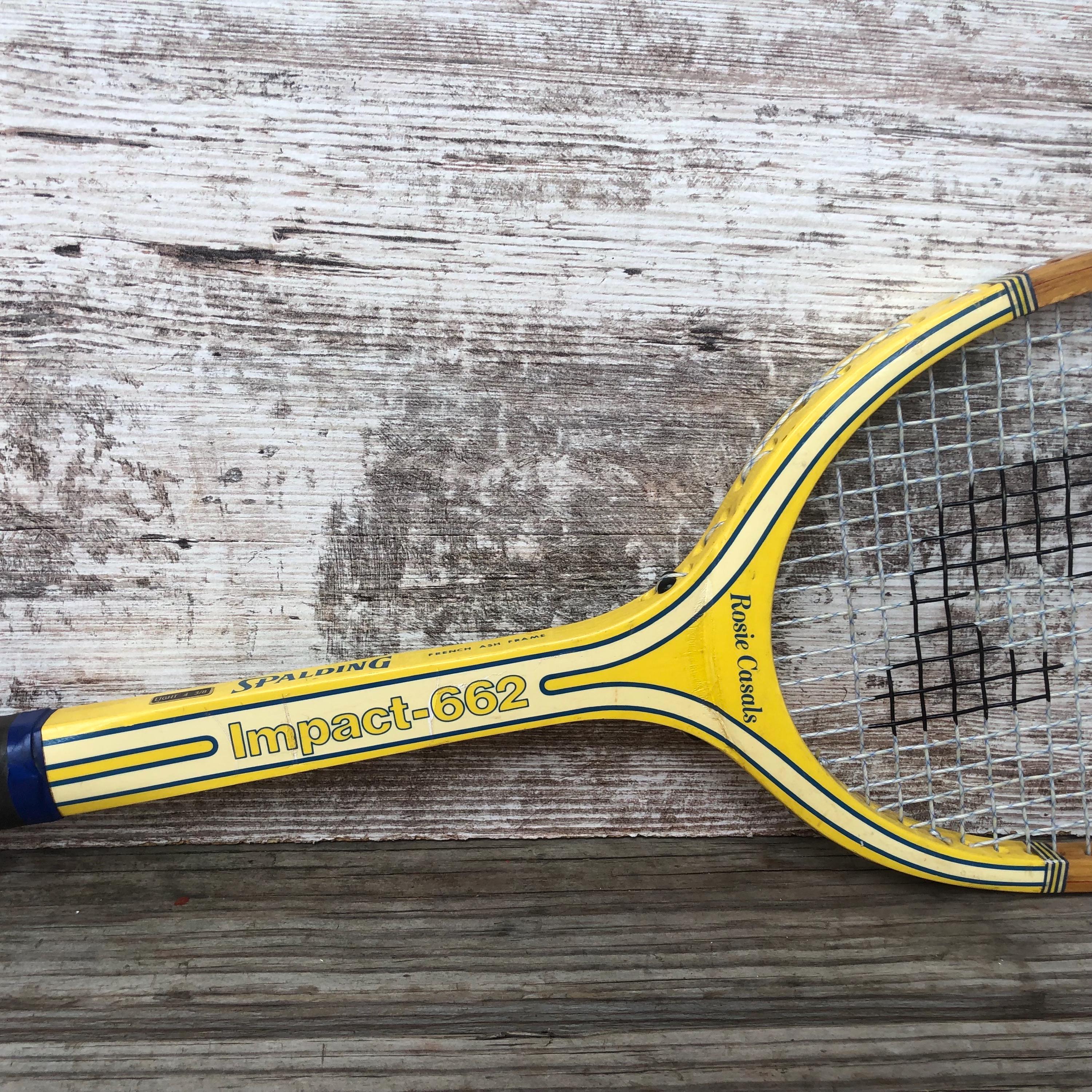 Lot de paires de raquettes de tennis en bois Spalding Rosie Casals