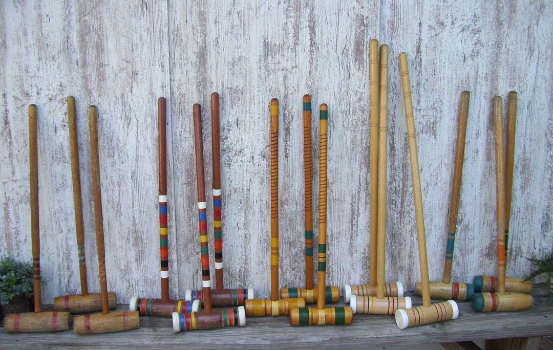 Vintage Wood Croquet Mallet Cosplay Heathers Sportcraft South Bend Lawn