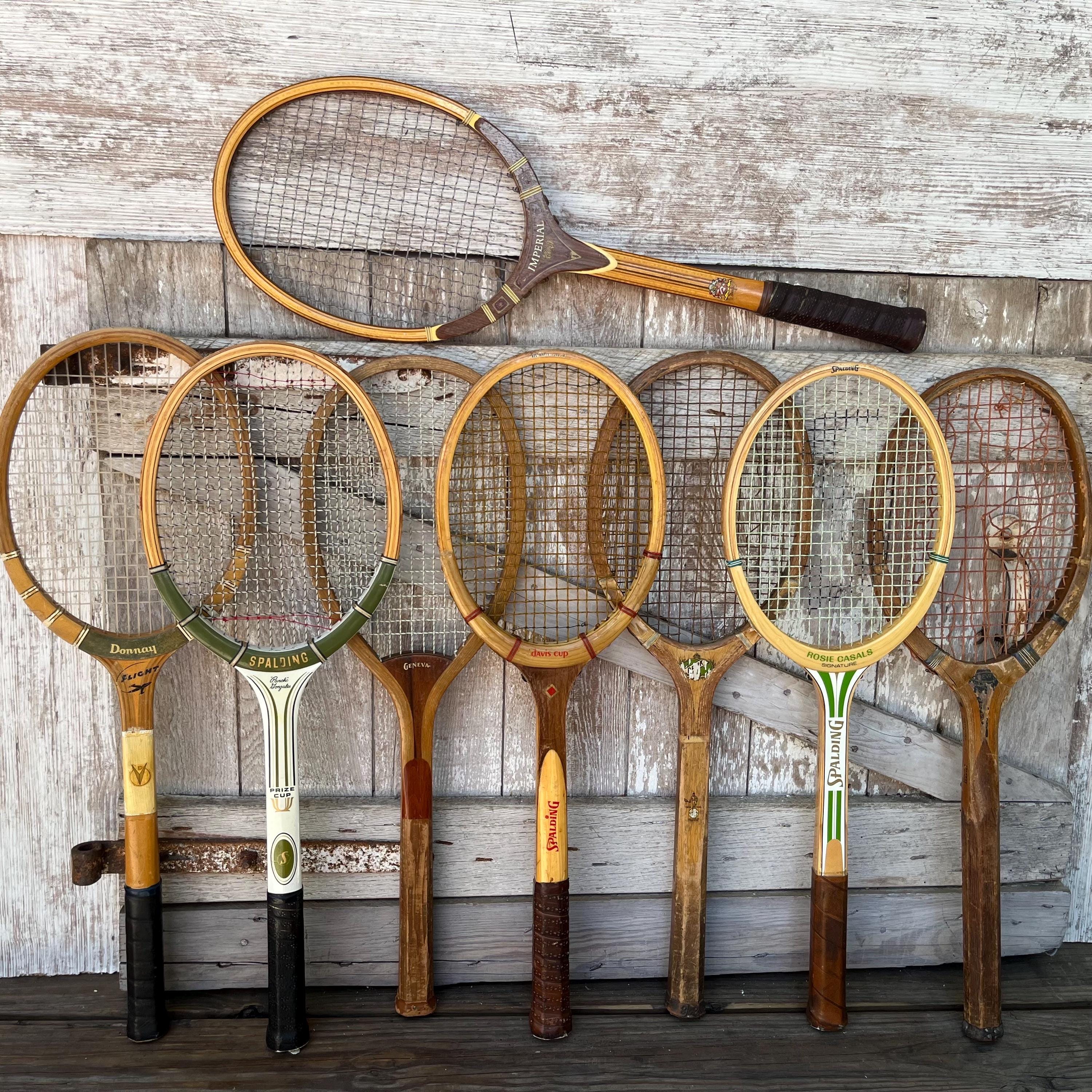 Wood Tennis Racquets Spalding Pancho Gonzales Donnay Flight Trophy