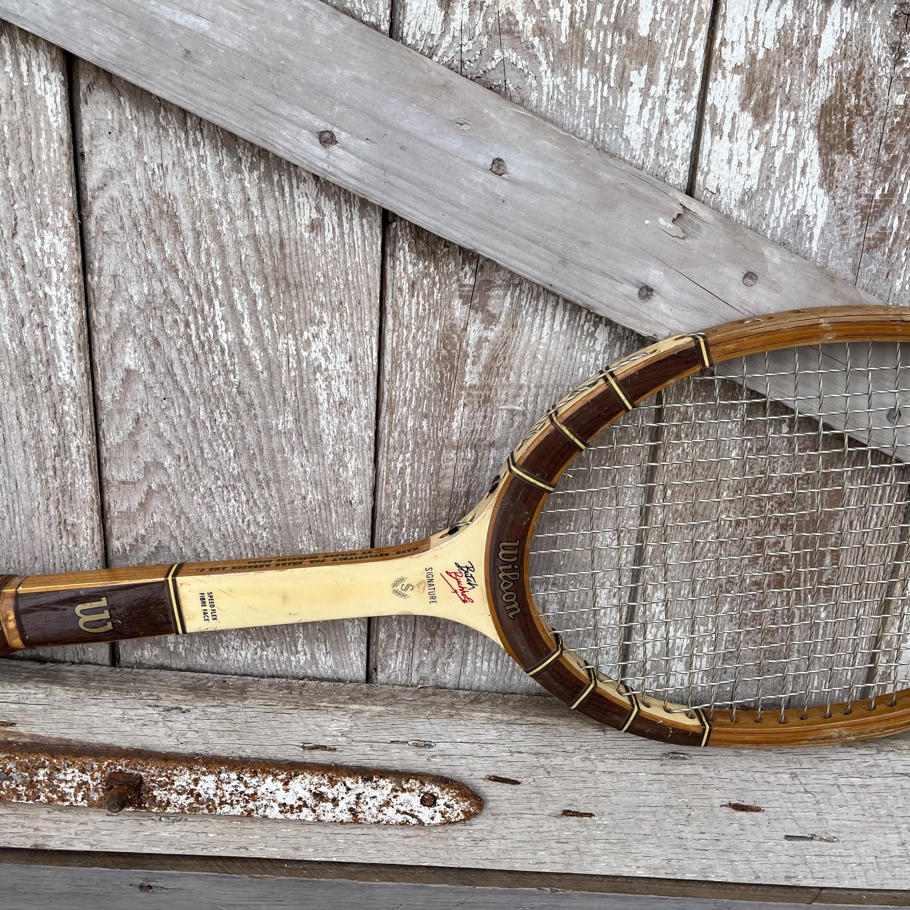 Raquette de tennis en bois vintage Bancroft Aussie avec poignée en