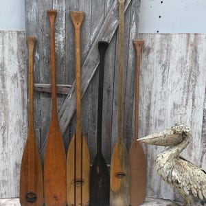 Vintage Wood Canoe Paddle Smokers Brand J & B Otter Tail Wooden Paddle Boat Oar YOUR PICK Beach Lakehouse Cabin #4