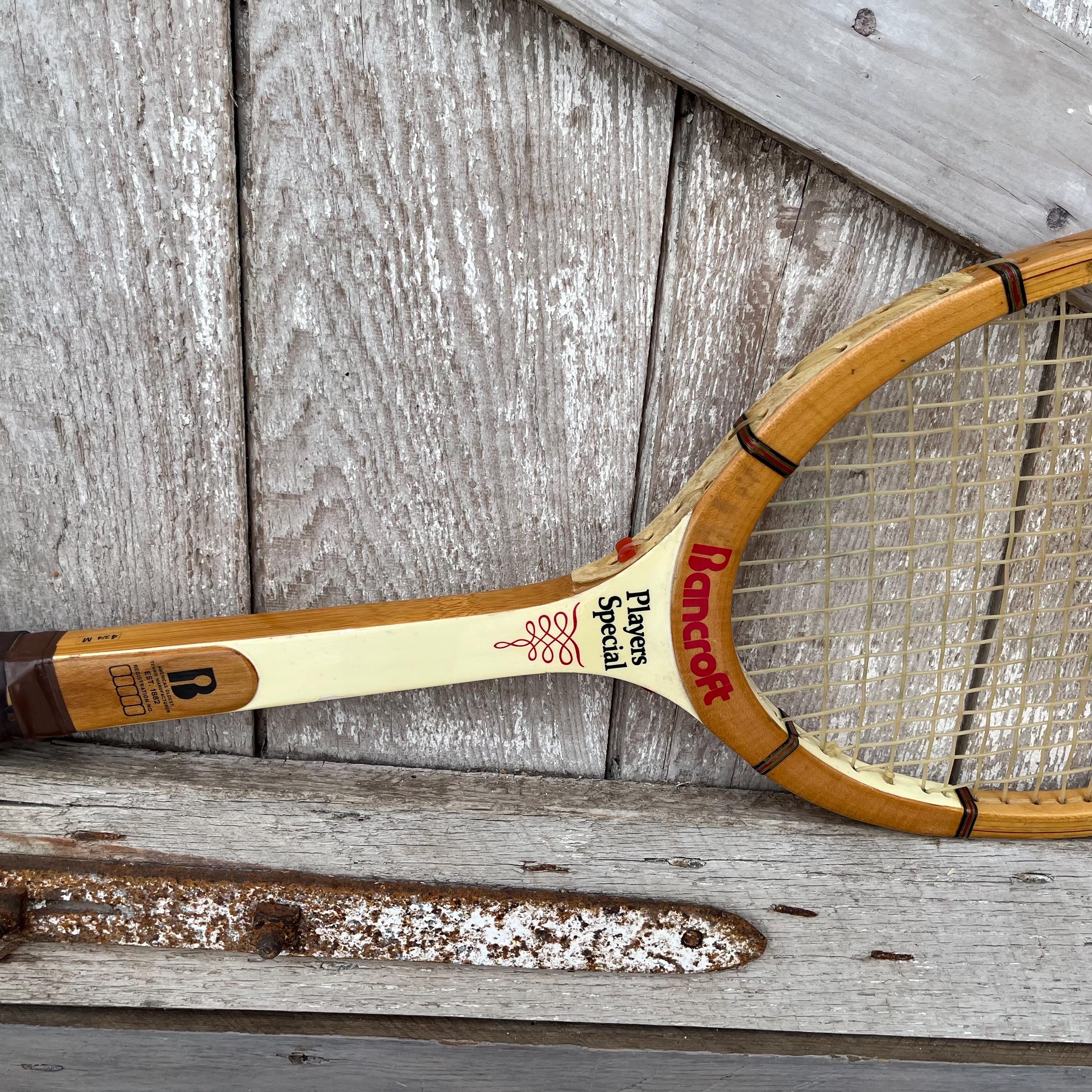 RAQUETTE DE TENNIS Vintage Bois Bancroft Winner Fibre Scellée