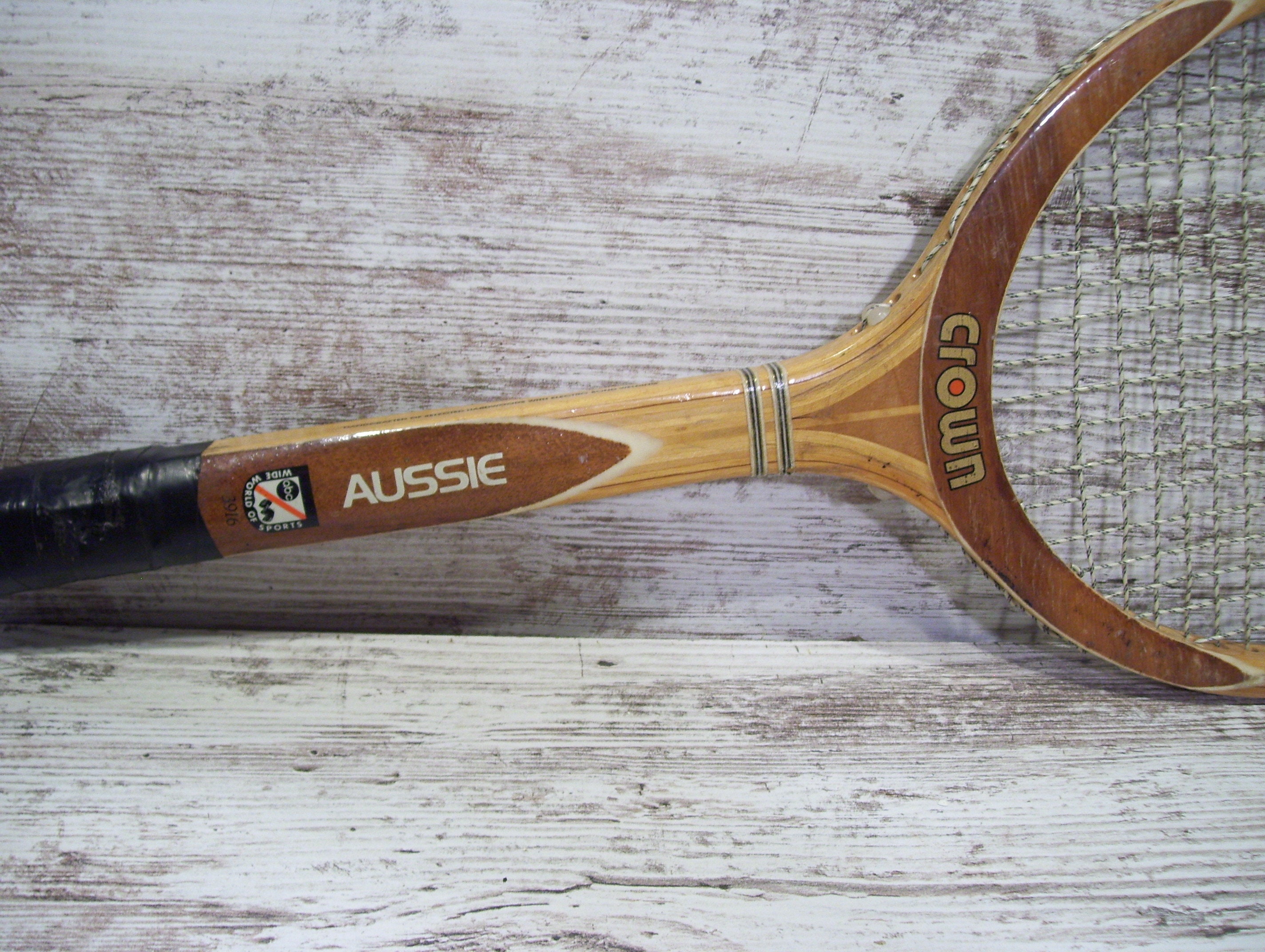 Wood Tennis Rackets ABC World of Sports Crown Aussie