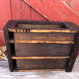 3 Wood Sewing Machine Singer Drawer Cabinet Stained Wooden Sewing Drawer Enclosed Top Industrial Storage White Star bild 9