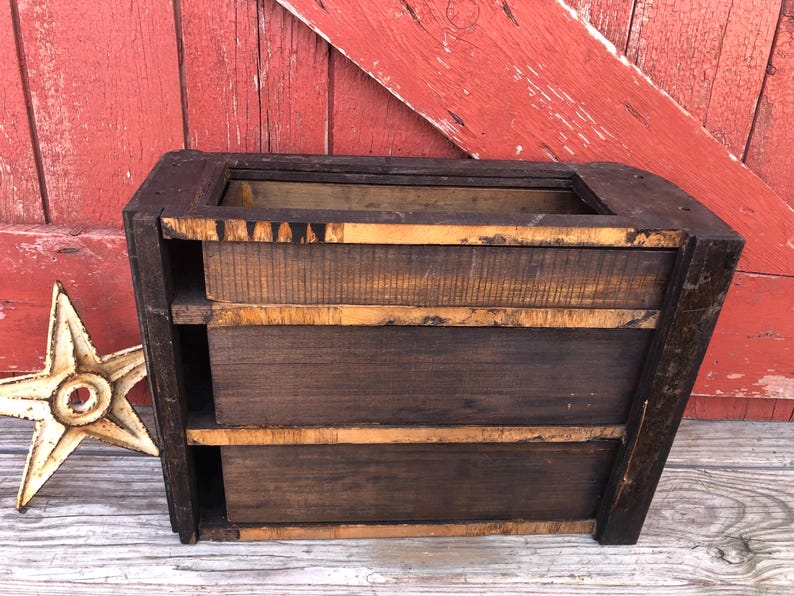 3 Wood Sewing Machine Singer Drawer Cabinet Stained Wooden Sewing Drawer Enclosed Top Industrial Storage White Star bild 9