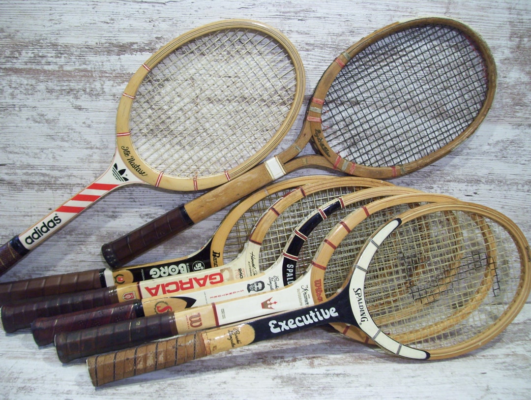 Wood Tennis Racquets Wilson Jack Kramer Spalding Pancho Gonzales Ilie