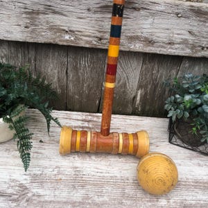 Mallet Rusted Vintage Wood Croquet Mallet Cosplay Heathers Sportcraft South Bend ...