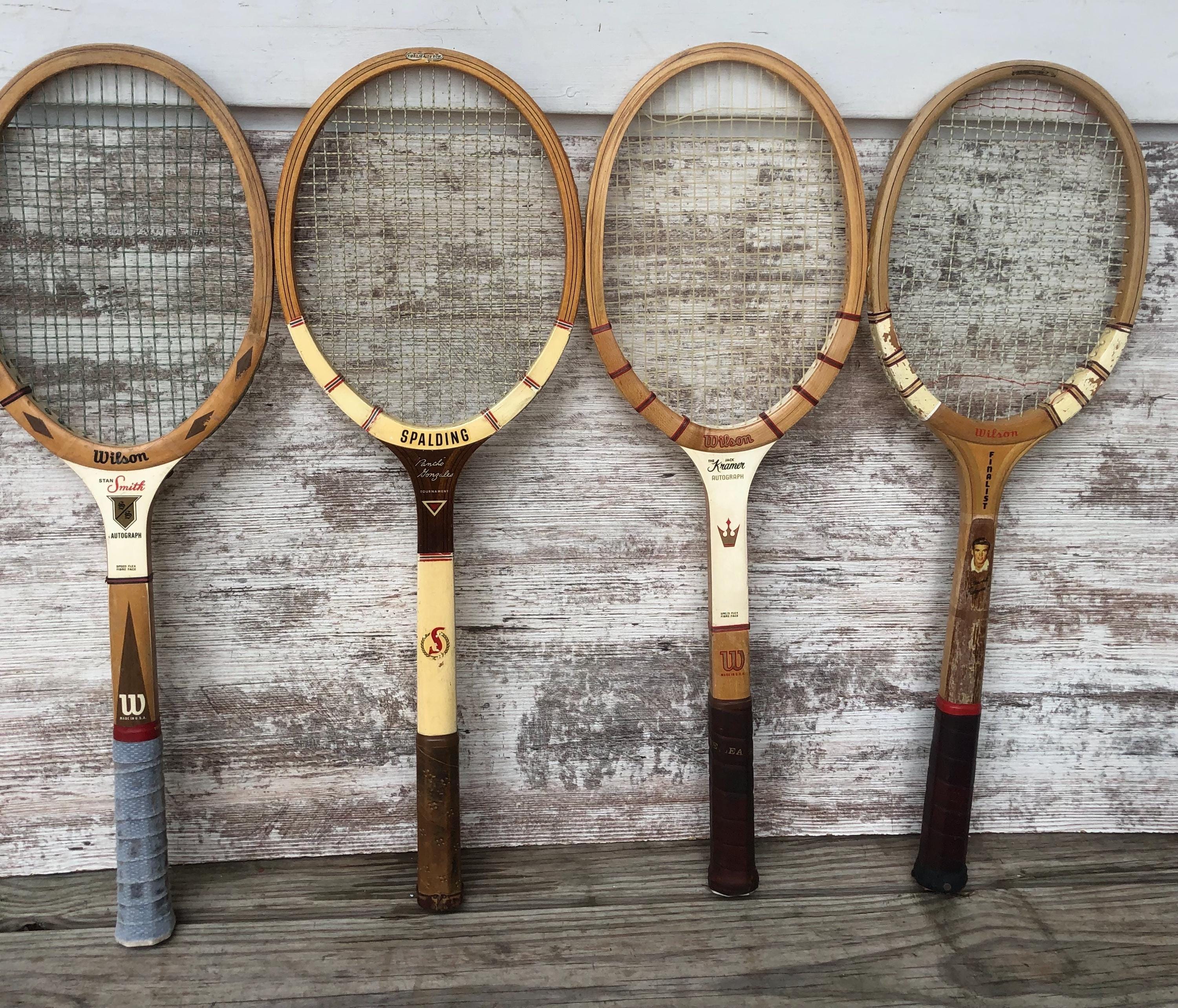 Wood Racket Tenis Wood Tennis Rackets Wright and Ditson Trophy Spalding Pancho Gonzales ...