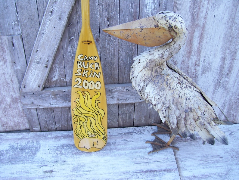 Vintage Wooden Canoe Paddle Old Town Voyageur Quessy Kayak Oar Etsy