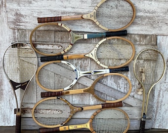Wood Tennis Rackets Wilson Jack Kramer Slazenger AG Spalding Mercury MacGregor Wooden Racquets Sports 4