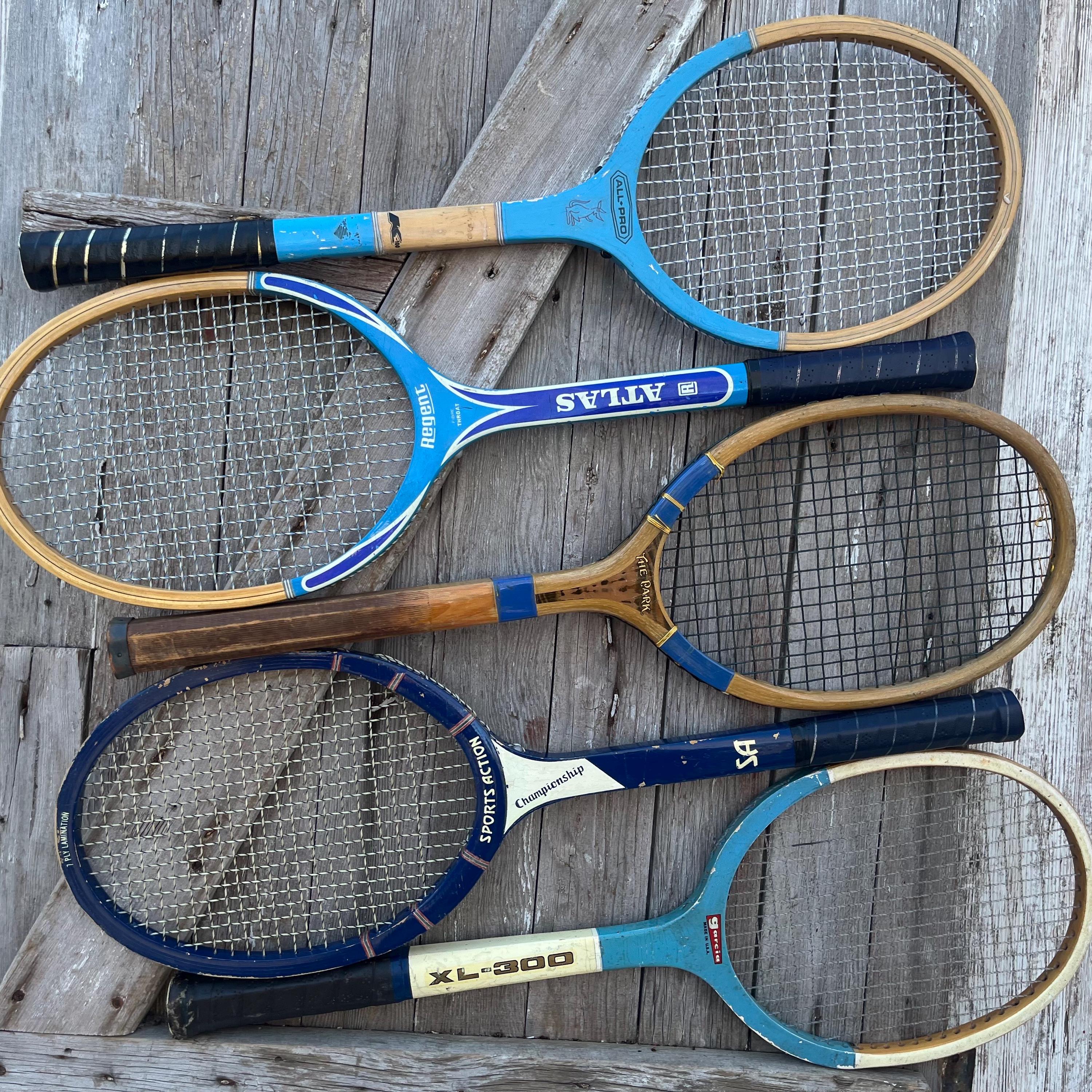All Wood Racket Wood Tennis Rackets Wright and Ditson Paramount the Park Garcia Regent ...