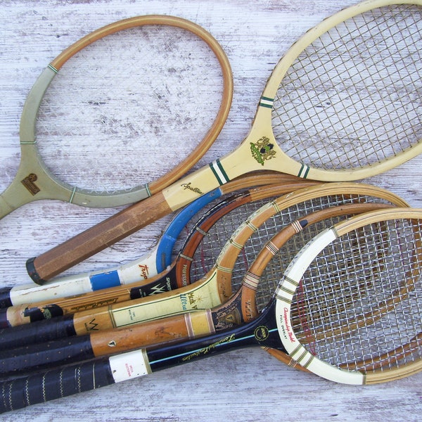 Wood Tennis Rackets Spalding Greenwood Trophy Tournament Firestone Victory Schofields Service Wooden Racquets Sports 3