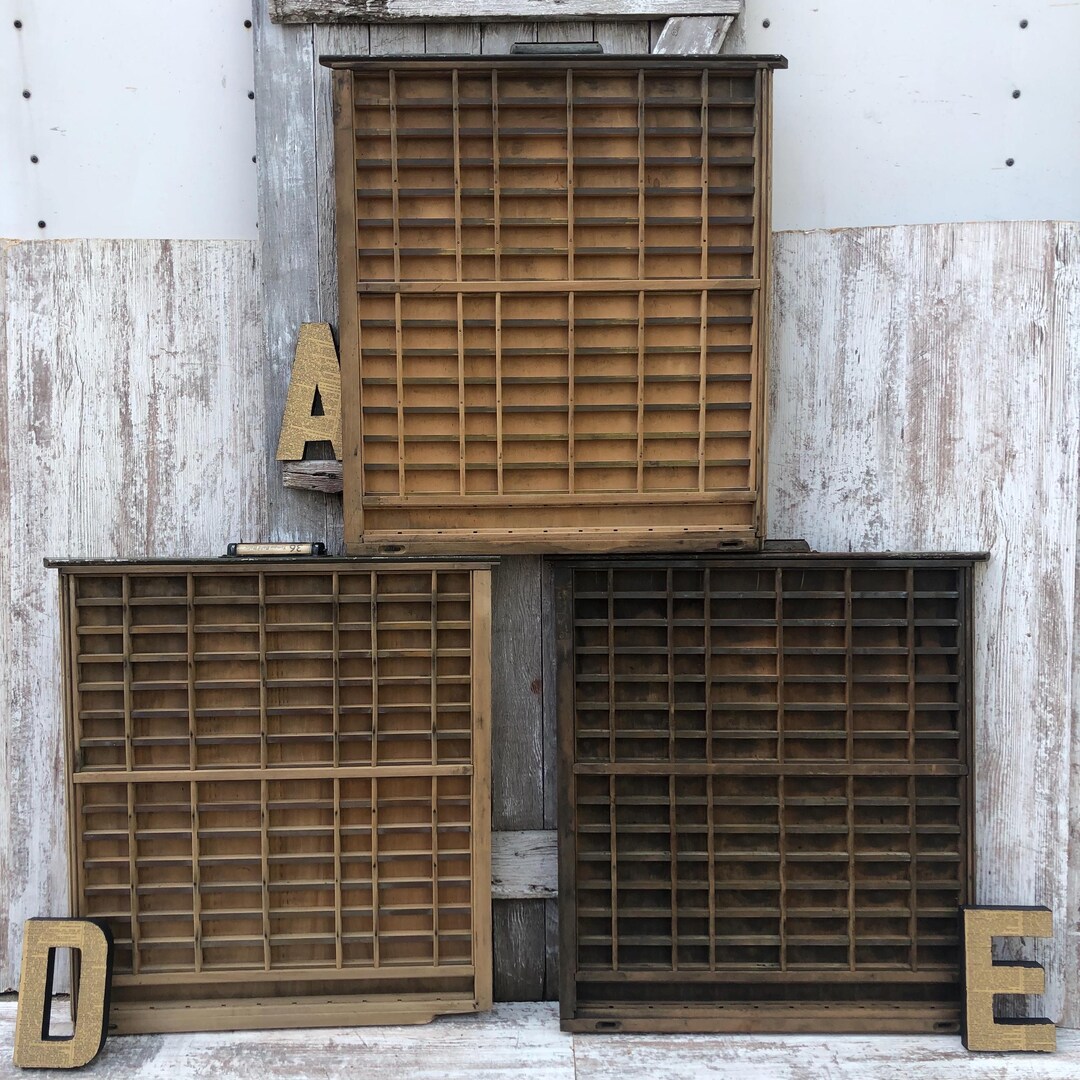 Hamilton Wood Printers Drawer Typeset Wanner Letterpress Printer Tray ...