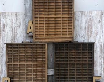 Hamilton Wood Printers Drawer Typeset Wanner Letterpress Printer Tray YOUR CHOICE Brass Deluxe Howard