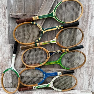 Raquette De Tennis Vintage HARRY C. LEE CO. THE BAT - Bois Ancien - Pour Décoration/pièces