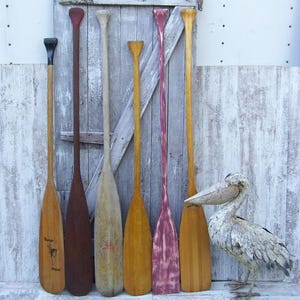 Vintage Wooden Canoe Paddles Beaver Feather Brand Wood Boat Oars Renegade Canoe Paddle Lakehouse YOUR PICK #35