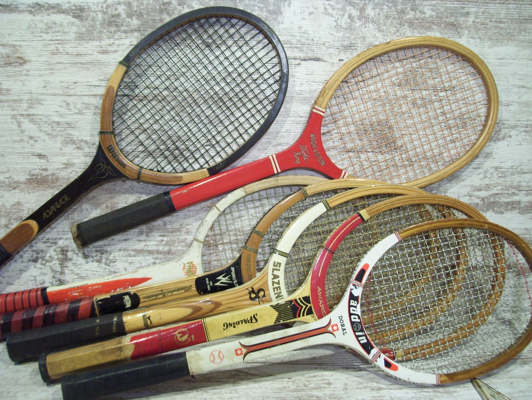 Wood Tennis Racquets Spalding Award Wilson Advantage Wimbledon Etsy UK