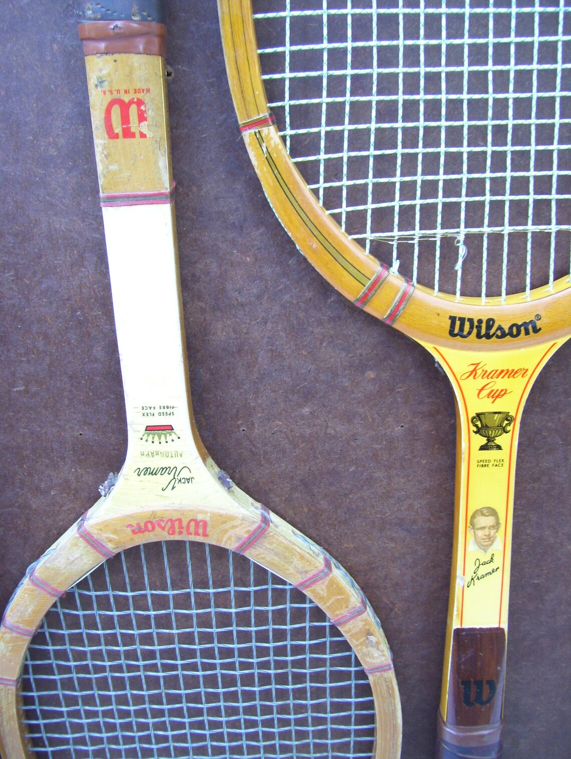 Wood Tennis Rackets Wilson Jack Kramer Cup Spalding Pancho Gonzales ...