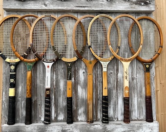 Wood Tennis Racket Dunlop Rod Laver Wilson Jack Kramer A G Spalding Wright And Ditson Paramount Wooden Racquets #44