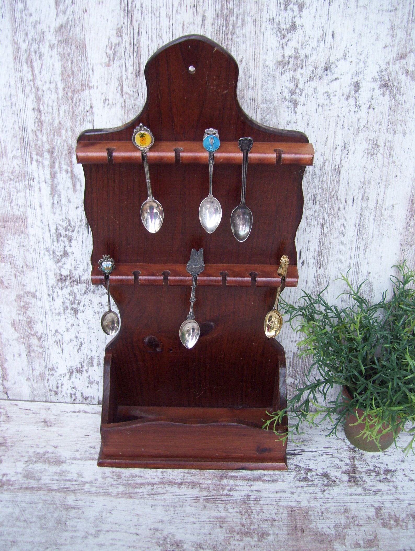 14 Wood Spoon Souvenir Display Wooden Spoon Holder Lower Etsy