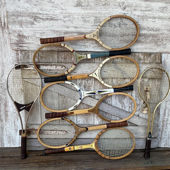 Wood Tennis Rackets Wilson Jimmy Connors Champ Kro Flite MacGregor Tourney Wooden Racquets Tennis Pro 21