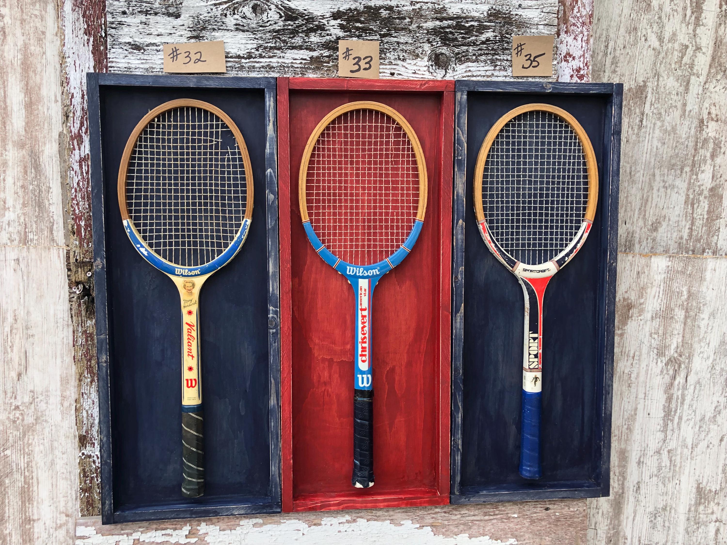 Wood Tennis Rackets Wilson Chris Evert Mary Hardwick Sportcraft