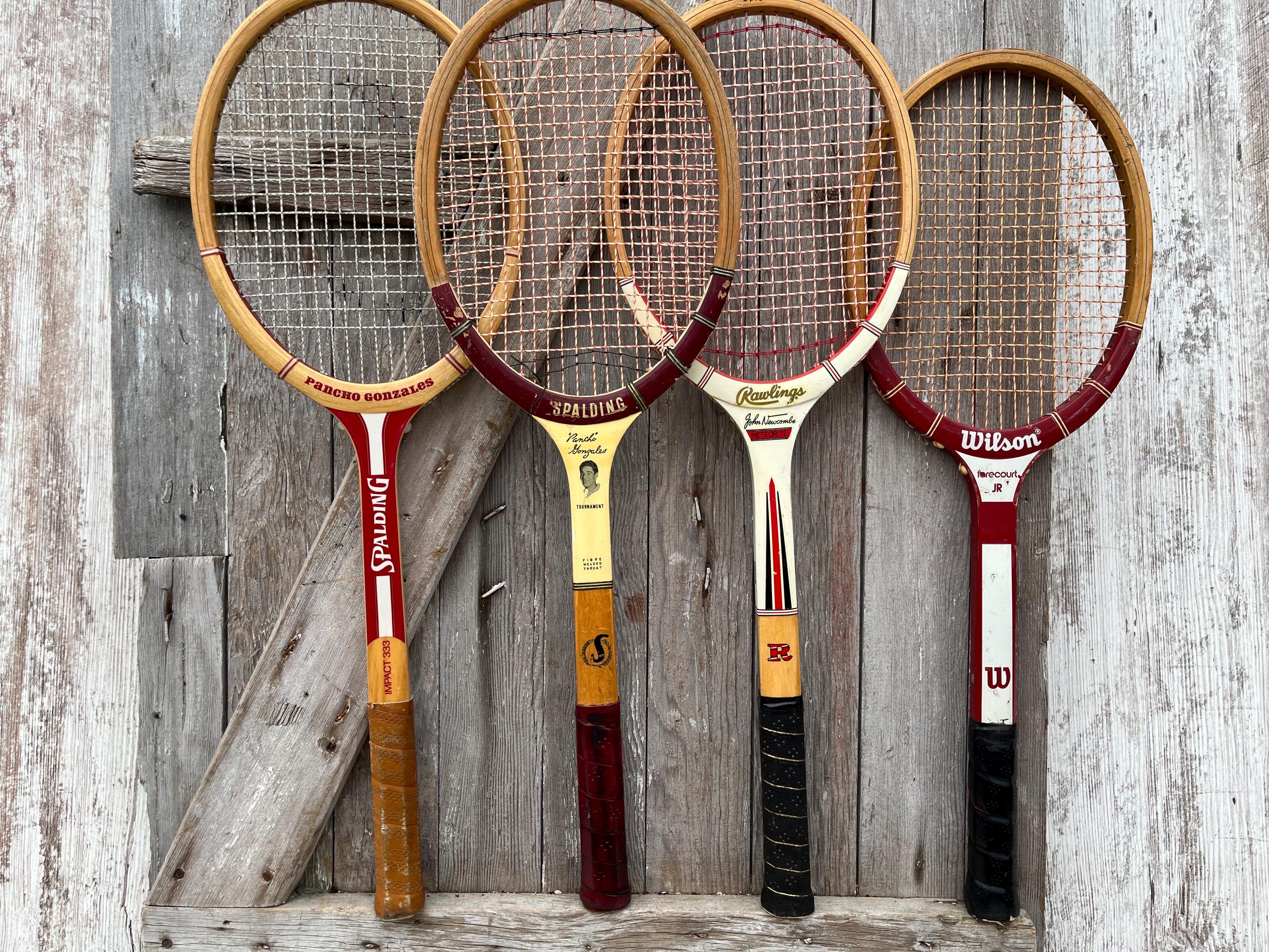 Il Racket Wood Tennis Racket Wilson Jack Kramer Pancho Gonzales Spalding Head ...