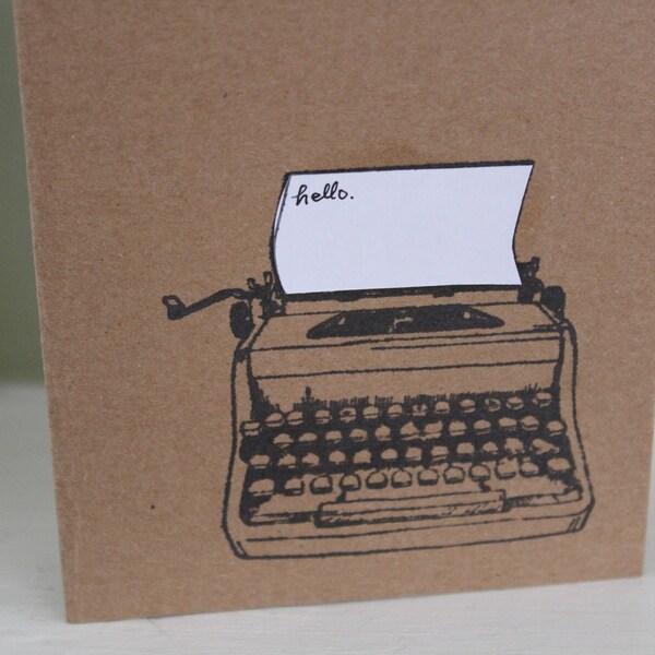 Typewriter Card