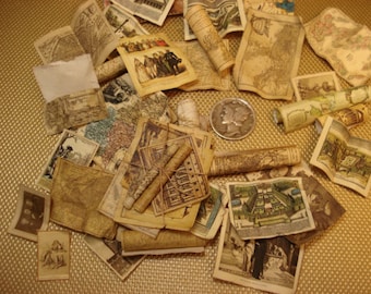 Miniature Antique World Maps & Papers - 1:12 Scale (Digital Download)
