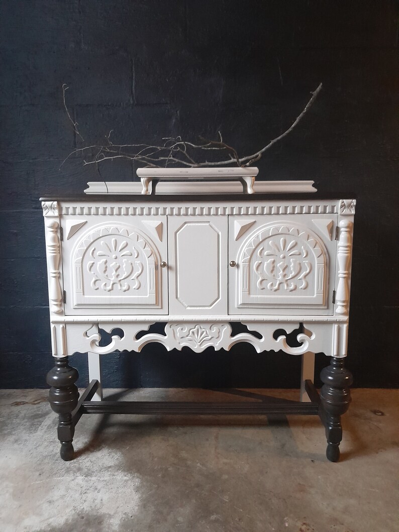 Vintage Jacobean Buffet Etsy