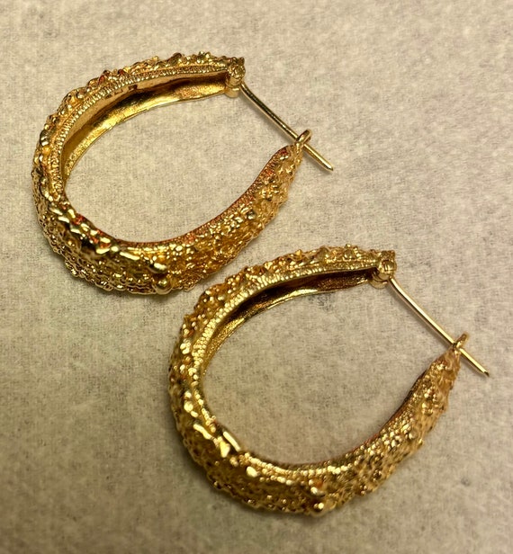 14k gold nugget earrings