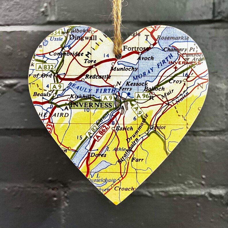Personalised Location Map Heart, Contemporary Map Wood Hanging Decor - Etsy