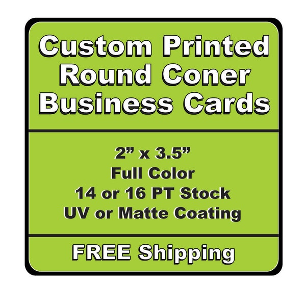 Round Business Cards Etsy