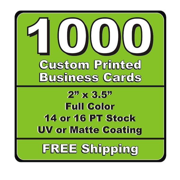 1000 Business Cards Etsy