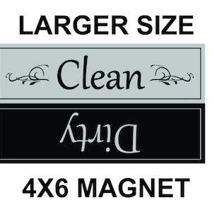 Large Clean/Dirty Dishwasher Magnet, Clean Dirty Magnet, Clean Dirty Diswasher Magnet