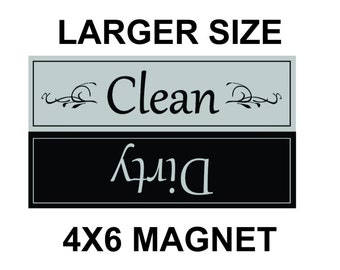 Large Clean/Dirty Dishwasher Magnet, Clean Dirty Magnet, Clean Dirty Diswasher Magnet