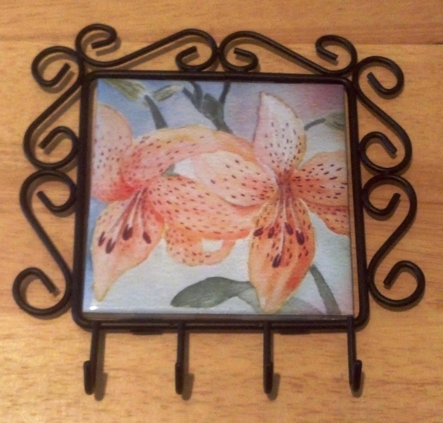 Wall Art Metal Art Frame With Glossy Ceramic Tile Insert and Etsy