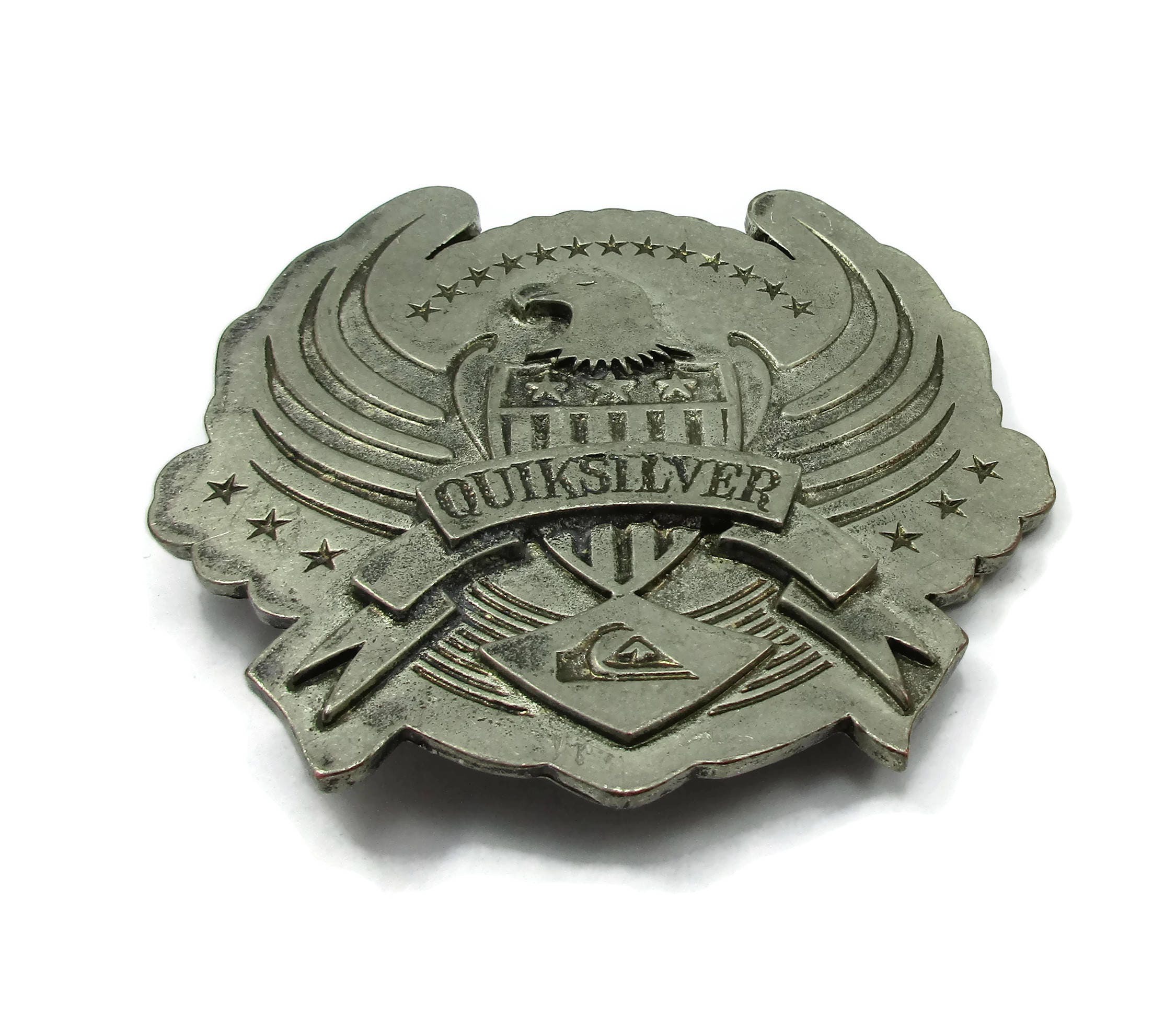 Quiksilver Silver Belt Buckle Patriotic Eagle Collectible