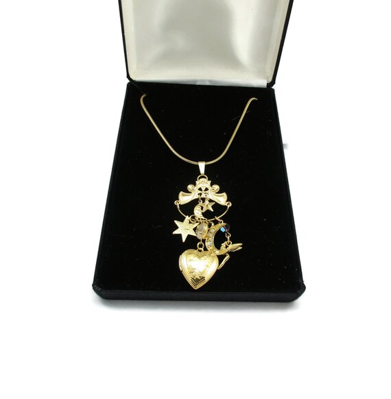 KIRKS FOLLY Gold Tone Necklace Charm Golder Heart… - image 3