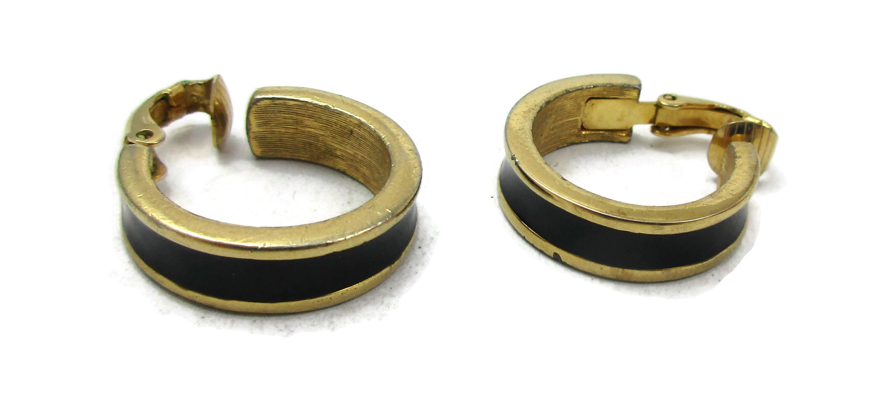 Trifari Gold and Black Hair Cuff Crown Trifari Feather Earrings main image 4