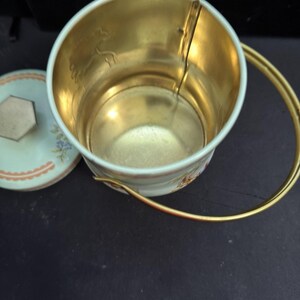 Vintage Murray Allen Company Pastoral Tin With Lid Handle Made in England image 2